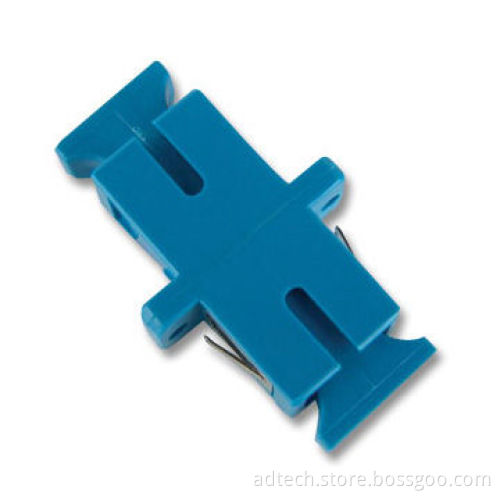 SC Fiber-optic Adapter/ Connector with SM Ceramic Sleeve, Used in Fiber Transmission Systems